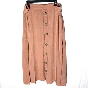 LC Waikiki Peach Button Front Midi Skirt XL